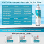 ICEPURE Alkaline ADQ73613401 Refrigerator Water Filter Replacement for LG LT800P, LT800PC, ADQ75795104, ADQ736134, ADQ73613402 Kenmore 9490 46-9490 LSXS26326S LSXS26366S LMXS30776S, Enhances PH, 2Pack