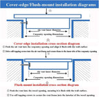 Return Air Filter Grille Vent Cover Removable, Louvered Access Panel, Removable Access Panel, HVAC Vent Cover Grill(12x42 in)