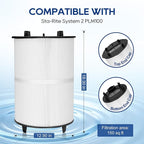 Miory 27002-0200S Pool Fliter Cartridges, Replacement for sta-rite 27002-0200S Pool and Spa D.E. Filter, Compatible with sta-rite PLM200 and System 2 Modular Media, with Air Bleed Assembly, 200 sq.ft