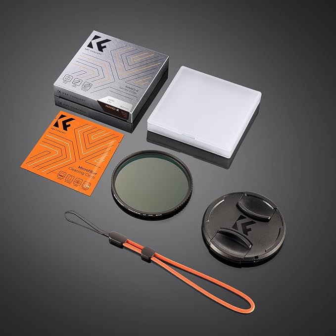 K&F CONCEPT 55mm MC UV Lens Protection Filter with Lens Cap Cleaning Cloth Optical Glass Ultra Slim 18 Multi-Layer Coatings Camera Lens UV Filter (K-Series)