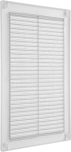 Vent Systems 8'' x 12'' Inch White Soffit Vent Cover - Pack of 100 - Flat Square Air Vent Louver - Grille Cover - Built-in Insect Screen - HVAC Vents for Bathroom, Home Office, Kitchen 8x12 Inch