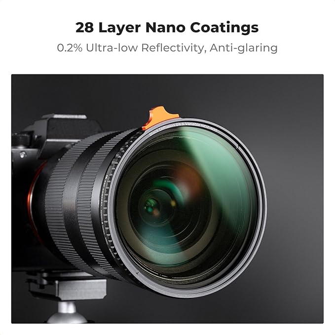 K&F CONCEPT 62mm Black Diffusion Mist 1/4 Effect & Variable ND2-400 (1-9 Stops) ND Lens Filter 2 in 1, Putter Adjust Multi-Function Filter for Camera Lens with 28 Multi-Coated (Nano-X Series)
