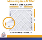 Filter King 20x27x1 Air Filter | 12-PACK | MERV 13 HVAC Pleated A/C Furnace Filters | MADE IN USA | Actual Size: 20 x 27 x .75"