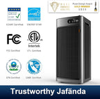 Jafända Air Purifier for Home Office Room Up to 6862 ft², Dual Carbon Air Filter Air Cleaner, Smart Whole House HEPA Air Purifiers Remove 99.97% Dust Pollen Smoke Pet Dander Allergies Mold Odors VOCs