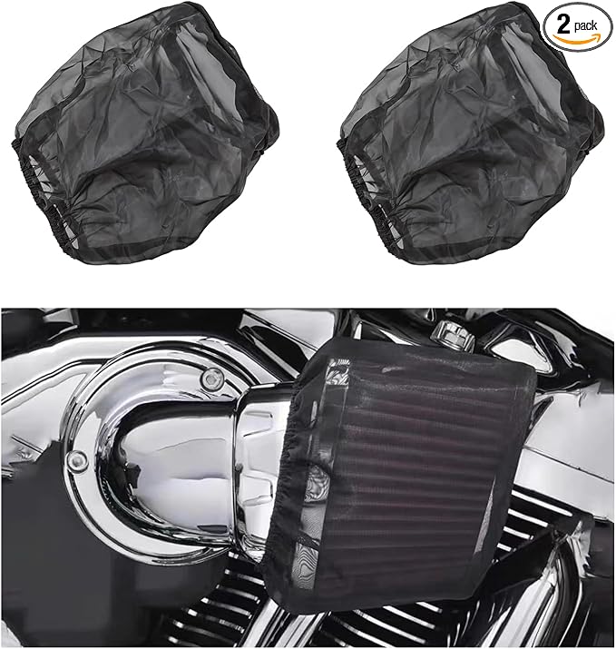 2 PCS Air Filter Cover for Car, Dustproof Cold Air Filter Protective Sock Cover Wrap, Automotive Air Cleaner for High Flow Air Intake Filters, Universal Vehicle Accessories (Small)