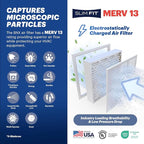 BNX TruFilter 20x20x5 (19.88’’ x 19.88’’ x 4.38‘’ Honeywell Compatible 4”) MERV 13 Air Filter (2-Pack) - MADE IN USA - HVAC AC Furnace Filters Health, Allergies, Mold, Bacteria, Smoke, MPR 1900 FPR 10