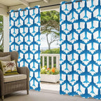 Outdoor Curtains for Patio Waterproof Weatherproof Blue Aircraft Porch Curtains for Outside Modern Abstract Art Gradient Airplane Grommet Privacy Drapes for Pergola Gazebo Cabana, 2 Panels,54W"x108"L
