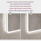 Smart Illuminated LED Bathroom Mirror，Bathroom Mirror with LED Lights，Energy-Saving LED Smart Mirrors，LED Mirror for Bathroom，with Demister Pad and Smart Touch Switch(H75*W100cm/H29.5*W39.4IN)