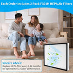2 Pack F301H HEPA Filter, AS-550 Air Scrubber Stage 2 HEPA 550 Air Filter Compatibile with BlueDri,16 x 19 x 2 Air Shield 550 HEPA Air Scrubber Filter fit for BlueDri/Vevor/Dri-Eaz/Phoenix/Bear