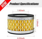 8 Pcs Air Compressor Filter Intake Paper Filter Elements 2.6 x 1.6 Inches Piston Type Air Replacement Filter Element Yellow Air Compressor Accessories