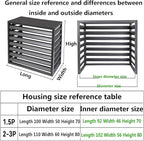Aluminum Outdoor Condenser Protective Cover, freestanding Enclosure to Cover Garbage Or Ac Units, beautiful and durable appearance, suitable for gardens, balconies, walls, courtyards ( Color : FOUR-BL