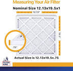 Filter King 12.13x19.5x1 Air Filter | 6-PACK | MERV 13 HVAC Pleated A/C Furnace Filters | MADE IN USA | Actual Size: 12.13 x 19.5 x .75"