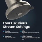 AquaTru Shower - High Pressure Shower Filter Removes Impurities from Hard Water to Support Healthy Skin, Scalp, Hair, Reduce Breakage, and Enhance Your Beauty and Self-Care Routine (Brushed Nickel)