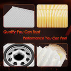 Diesel Filter Kit for 6.7L Cummins Compatible with 2019-2024 Dodge Ram 2500 3500 4500 5500, Fuel/Air/Oil Filter,Water Separator-Replaces 68157291AA 68406048AA 53034051AB 05083285AA 68436631AA