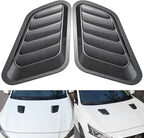 KaTur 1 Pair Universal Car ABS Decorative Air Flow Intake Scoop Turbo Bonnet Vent Cover Hood (Carbon Fiber)