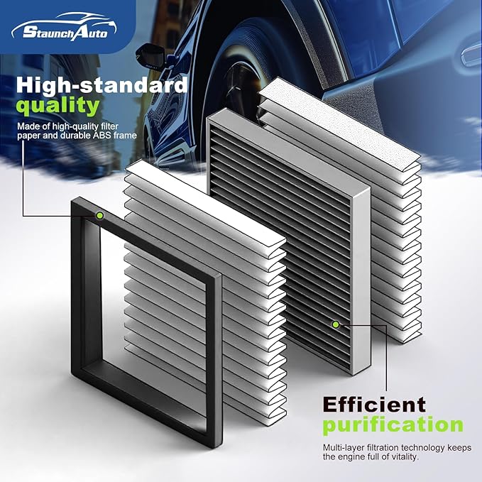 Engine & Cabin Air Filter for Infiniti QX50 2.0L 2019-2025, QX55 2022-2025 Air filter for Car Replacement 165465NA1C 272775NA1A Automotive Accessories-2 Pack