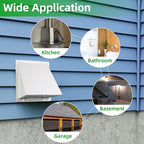 4Inch Dryer Vent Cover Outside,4"Dryer Vent Cover Outdoor,Exterior Vent Cover Dryer Wall Vent Exhaust Vent Dryer Vent Hood Cover Cap,Hooded Wall Vent with Screen&Damper for Dryer Duct HVAC Exhaust Fan