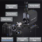 900 GPH 45W Submersible Water Pump and 10 FT Tube for POND BOSS 8 inch Wide Weir Waterfall Spillway Waterfall Box