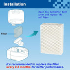 4 Pack WF813 Humidifier Filter Replacement, Upgraded Humidifier Wick Filter for ReliOn RCM-832 RCM-832N, for ProCare PCWF-813 PCCM-840, for Equate EQWF813 EQ 2119-UL Cool Mist Humidifier Filters