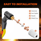 60PCS PT31 Plasma Cutter Consumables, High-Quality Cutting Performance Nozzles, Electrodes & Tips for CUT-40, CUT-50, CT-312Plasma Cutters, Precision Fit Plasma Cutter Torch PT-31 JG-40 LG-40