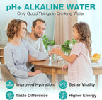 SimPure T1-400ALK Alkaline UV Reverse Osmosis System, NSF/ANSI 58 Certified, Tankless RO Water Filter System 400 GPD, pH+ Remineralization Water Filtration Under Sink, BPA Free, Built-in Pump