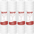 SimPure 5 Micron 10" x 2.5" String Wound Whole House Water Filter Cartridge for Well Water, Sediment Filter Replacement for Housing DB1025 AP110 (4 Pack)