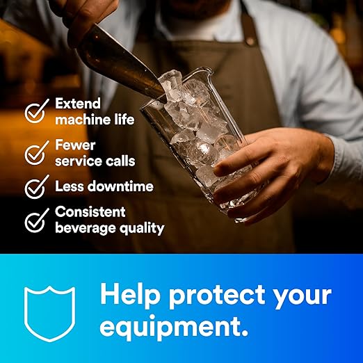 3M Water Filtration Replacement Cartridge for Commercial Ice Maker Machines HF40-S for High Flow Series ICE140-S, Reduces Bacteria, Sediment, Chlorine Taste and Odor, Cysts, Inhibits Scale