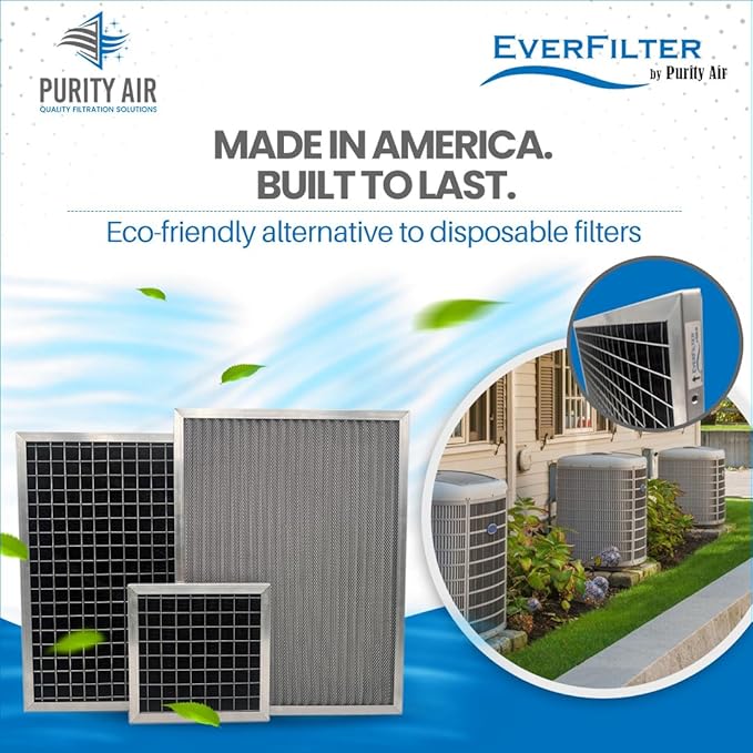 20x25x1 Electro-static Air Filter (1-Ct) AC Furnace Filter, Reusable & Washable 4-Stage Electrostatic Filter for Residential and Commerical HVAC (Actual Size: 19.75 x 24.75 x 0.75 Inches)
