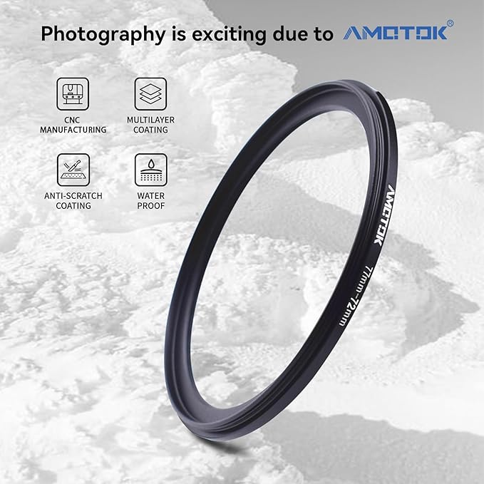 77mm Lens to 72mm Camera Lens Adapter,77mm to 72mm Filter Step-Down Ring Adapter Ring,Compatible All 72mm Filter Accessory