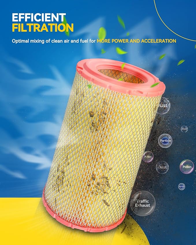 PHILTOP Engine Air Filter, CA9345 Compatible with Chevrolet Trailblazer 2002-2009, Trailblazer EXT, GMC Envoy 2002-2009, Envoy XL/XUV, Buick Rainier, Oldsmobile Bravada