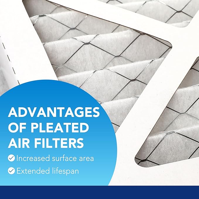 LotFancy 20x30x1 Air Filter MERV 13 4-Pack, Electrostatic Pleated HVAC Furnace Air Filter, Captures Pet Dander Smog Smoke, Actual Size: 19.75"x29.75"x0.75"