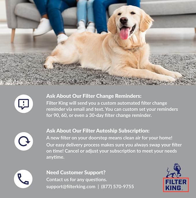 Filter King 15x30x1 Air Filter | 4-PACK | Carbon MERV 8 HVAC Pleated A/C Furnace Filters | MADE IN USA | Actual Size: 14.5 x 29.5 x .75"