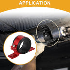 1pcs 58mm Universal Fuel Filter Mounting Bracket - Car Fuel Pump Clamp Holder - Aluminum Alloy Red