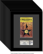 Creative Picture Frames 12Pk11X14-B Black Theatre Frame With Black Matting, Holds 5.5X8.5-Inch Media Plus Ticket Including Installed Wall Hanger (Theatre Bill Not Included, Pack Of 12)