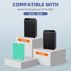 5510 5520 HEPA Toxin Absorbe Air Purifier Filter Q Replacement for Winix 5510 5520 Plasmawave Air Purifier,# 1712-0123-00,4 Pack