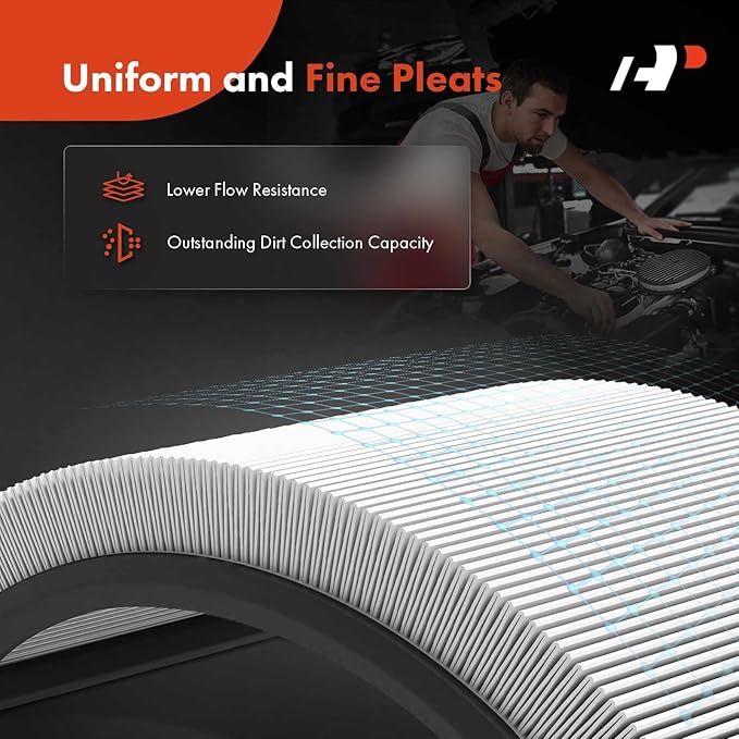 A-Premium 14"x3" Round Blue Chrome Universal Air Cleaner Filter Assembly - Compatible with Chevrolet Chevy GMC Ford Models- Fit For 5-1/8" carburetor neck