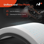A-Premium 14"x3" Round Blue Chrome Universal Air Cleaner Filter Assembly - Compatible with Chevrolet Chevy GMC Ford Models- Fit For 5-1/8" carburetor neck