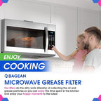 Microwave Filter Replacement 5.12” x 7.64” Fits Frigidaire 5304464105 WB06X10608 GE Microwave Filter - Aluminum Mesh Screen Grease Filter - Filters Air Entering Over the Range Oven Vent Fan