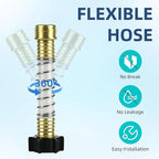 RV Water Filter, NSF Certified Camper Water Filter For RV Garden, Camping Must Haves For Reduces Chlorine, Bad Taste, Odor, Inline Hose Filter with 1 Flexible Hose Protectors, Pack of 2