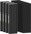 Filter B Smoke Clear HEPA Replacement Compatible with AC4825 AC4300 AC4800 AC4900 AC4850, 4 True HEPA Filters & 12 Activated Carbon Pre-Filters, FLT4825SM, Black/Gray
