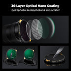 K&F CONCEPT 72mm Variable ND2-32 ND Lens Filter & Circular Polarizing Filter 2-in-1 for Camera Lens, Waterproof Scratch Resistant 36 Multi-Coated Lens Filter (Nano-X PRO Series)