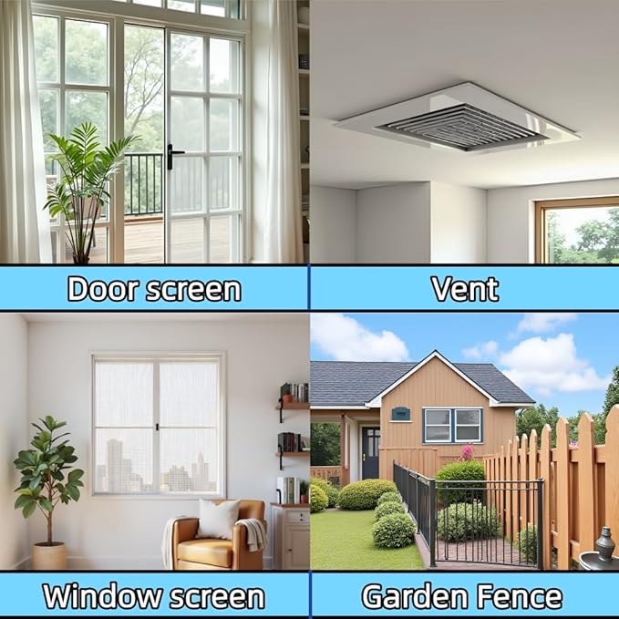 High Density Screen Pollen Proof Net Dust and Pollen Proof Screen Mesh Replacement Door and Window Mesh(37"x168")