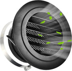 Soffit Vents 4 Inch, Round Exhaust Air Vent Cover with Built-in Fly Screen for Bathroom Kithchen Office Home, Black 1P 100mm