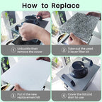 Filter Replacement for Creality Fume Extractor, 10pcs Pre Filter for Smoke Purifier, 99.97% Purification Rate, 10×8.26×0.3 inch