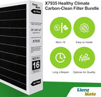 Upgraded 4 - Pack X7935 20x20x5 MERV 16 Air Filter Bundle,Carbon Clean Healthy Climate,Replacement Filter Media for HCC14-23 Lennox & Honeywell FC100A1011/FC200E1011 (4 - Pack)