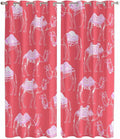 2 Panel Kitchen Cafe Curtains, Desert Camel Sunlight Filtering Nature Air Through, Home Decor Window Covering Tier Curtains for Living Room 104W x 96L inch Summer Sand Camel Animal Vintage Pink