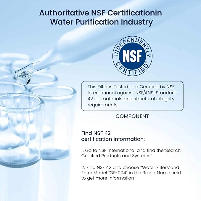 GLACIER FRESH EDR3RXD1 Refrigerator Water Filter, Compatible with 4396841, KAD3RXD1, WHR3RXD1, 4396841, 4396710, Filter 3, 46-9083,46-9030, 9030, 9083 Refrigerator Water Filter, 1 Pack