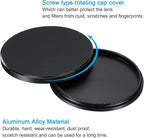 PATIKIL 46mm Lens Cap, Camera Lens Cap Cover Universal Front Metal Lens Filter Stacks Cap Protective Case for 46mm Camera Circular Polarizing Fader ND Filter, Black