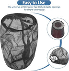 Yosoo Health Gear Universal Air Filter Cover, Black Car Cold Air Filter for High Air Intake Filters (Big)