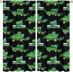 Kids Agriculture Machine Window Curtains, Farm Equipment Tractors Transport Combines Rod Pocket Decorative Windows Curtain for Boys Children Teens Room Decor 84x84in (30% Blackout)